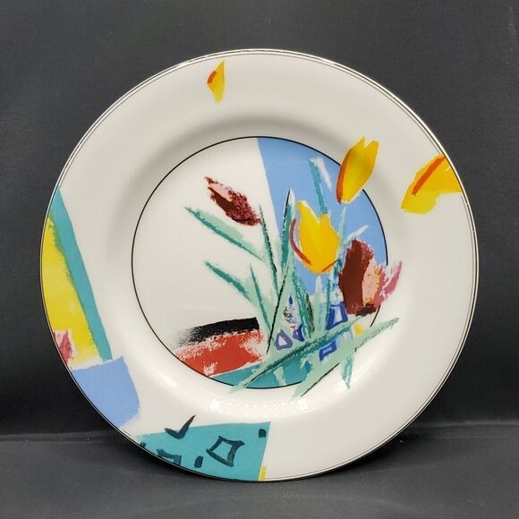 Vintage Mikasa Maxima Spring Bloom Salad Plate 7.75" Japan - Picture 1 of 2